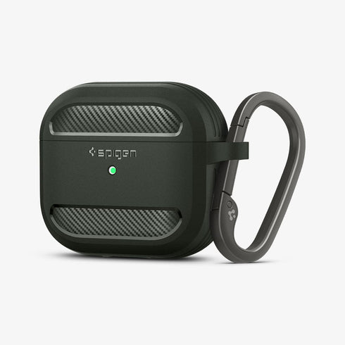 ACS05482 - Apple AirPods Pro 2 Case Rugged Armor in matte black showing the front